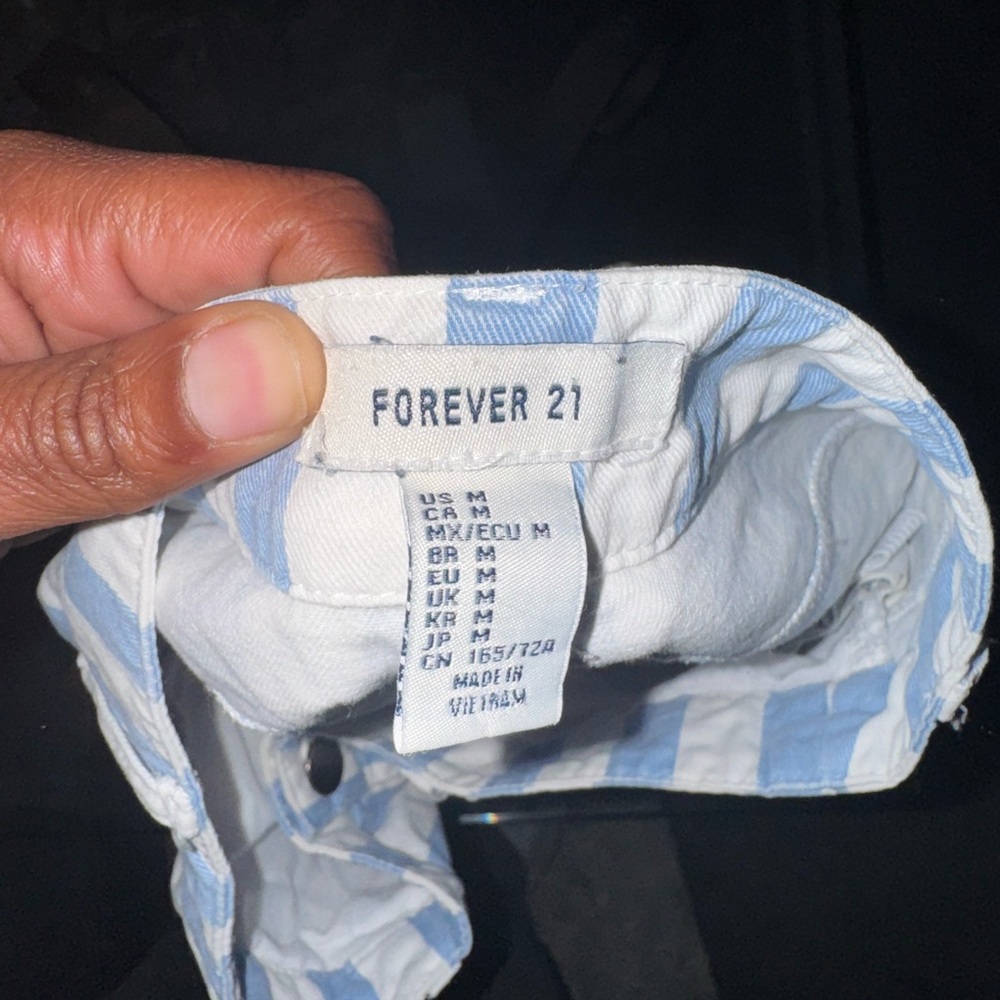 Forever 21 Blue and White Striped Shirt